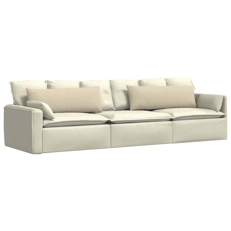 Vidaxl sofa kussens 2 st stof crème 120 x 40 cm