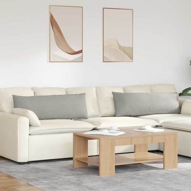 Vidaxl sofa kussens 2 st stof lichtgrijs 120 x 40 cm