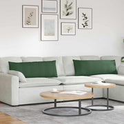 Vidaxl sofa kussens 2 stuks donkergroen 120 x 40 cm cordstof - afbeelding 1