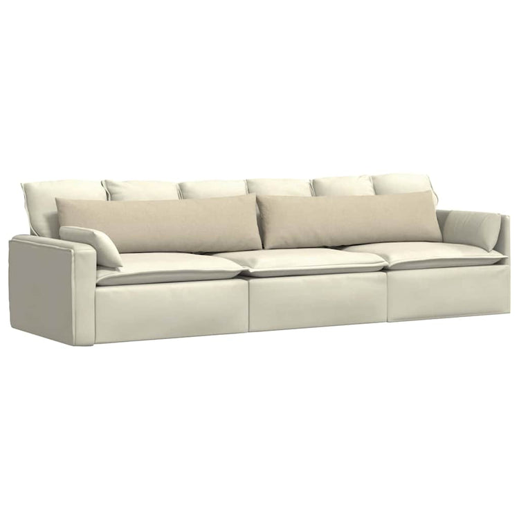 Vidaxl sofa kussens 2 st stof crème 145 x 40 cm