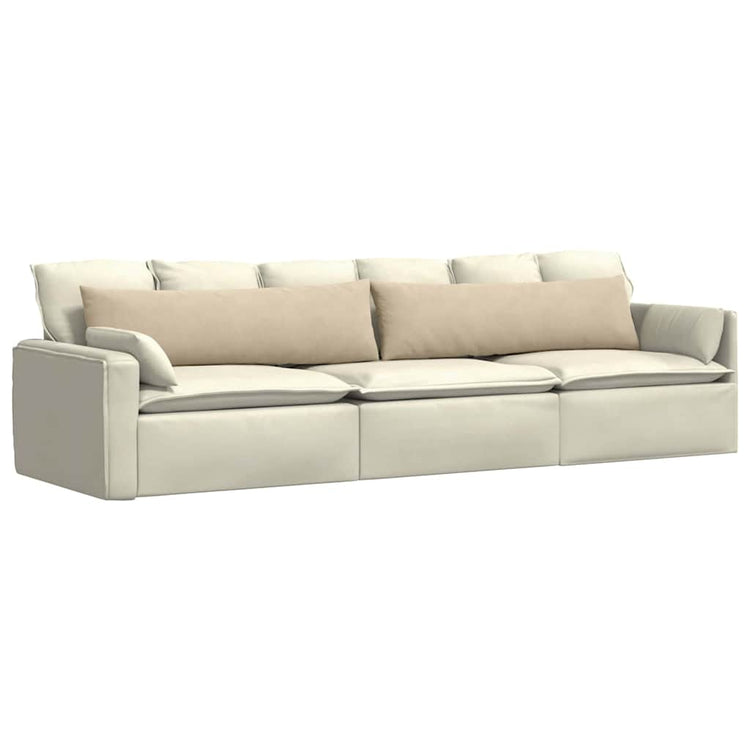 Vidaxl sofa kussens 2 stuks crème 145 x 40 cm stof