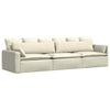 Vidaxl sofa kussens 2 stuks crème 145 x 40 cm cordstof