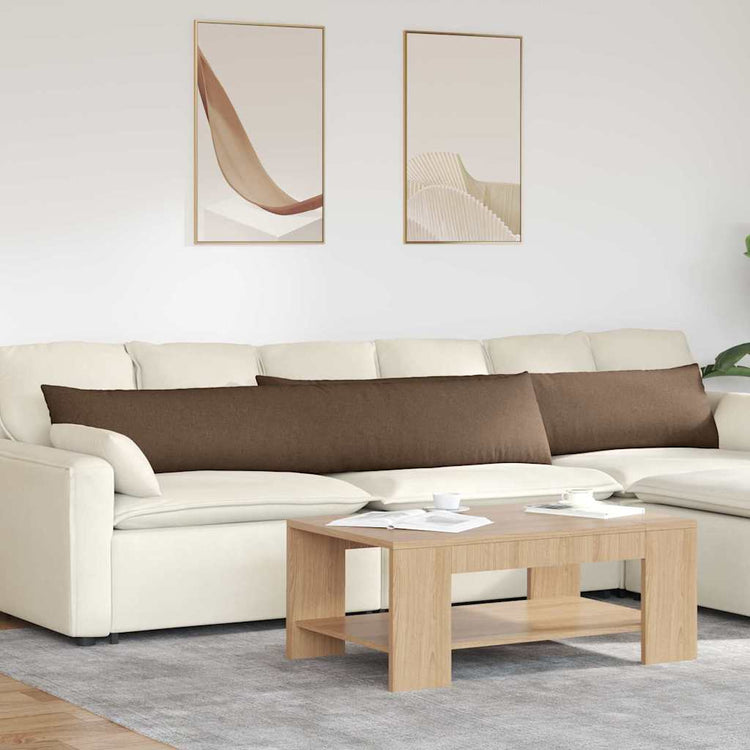 Vidaxl sofa kussens 2 st stof bruin 200 x 40 cm