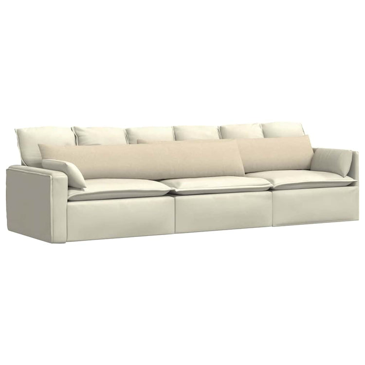Vidaxl sofa kussens 2 st stof crème 200 x 40 cm