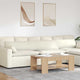 Vidaxl sofa kussens 2 stuks crème 200 x 40 cm cordstof