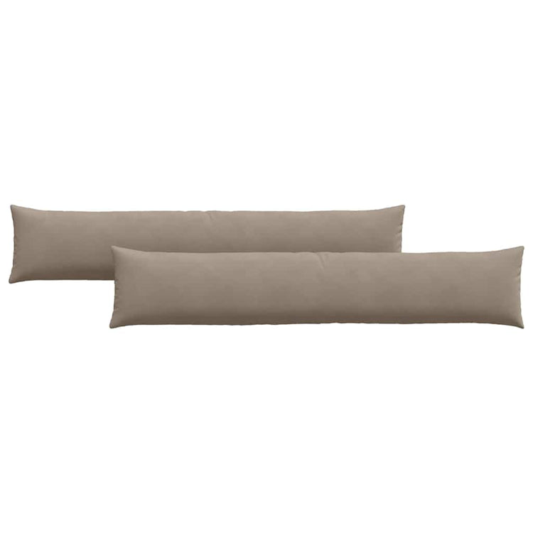 Vidaxl sofa kussens 2 st stof taupe 200 x 40 cm