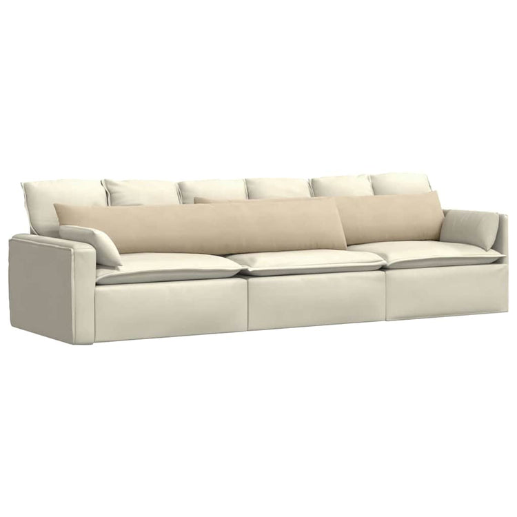 Vidaxl sofa kussens 2 stuks crème 200 x 40 cm stof