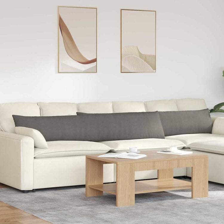 Vidaxl sofa kussens 2 stuks lichtgrijs 200 x 40 cm cordstof