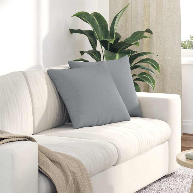 Vidaxl sofa kussens 2 st stof lichtgrijs 45 x 45 cm