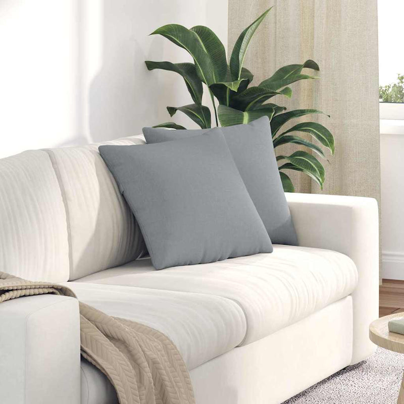 Vidaxl sofa kussens 2 pcs lichtgrijs 45 x 45 cm stof