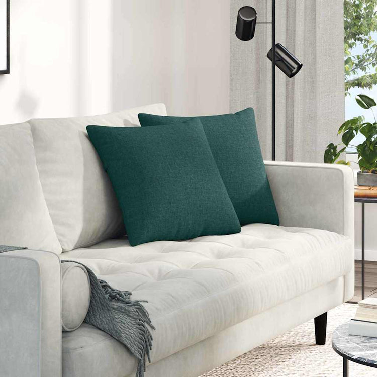 Vidaxl sofa kussens 2 st stof donkergroen 45 x 45 cm