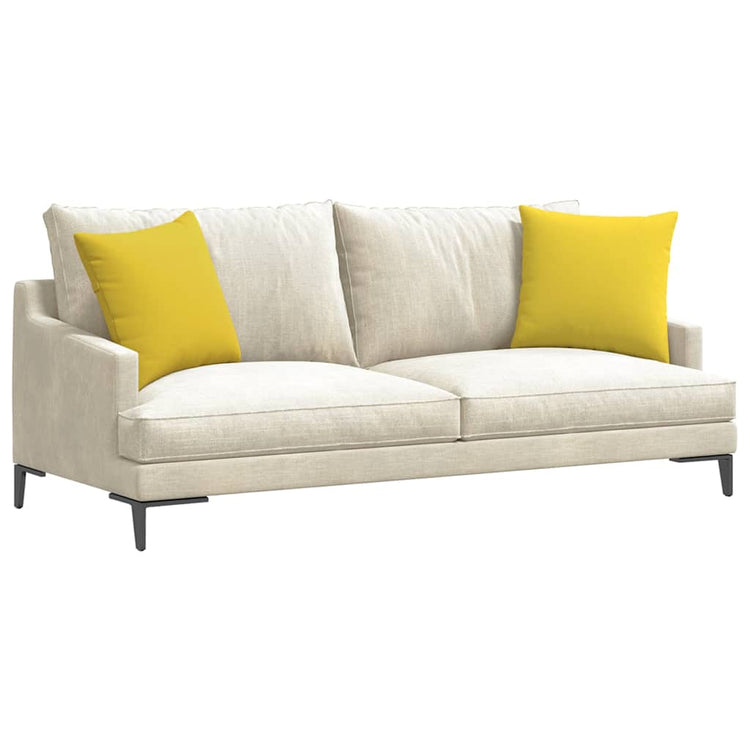 Vidaxl sofa kussens 2 st stof lichtgeel 45 x 45 cm