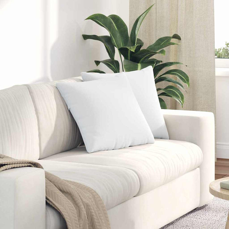 Vidaxl sofa kussens 2 st stof wit 45 x 45 cm