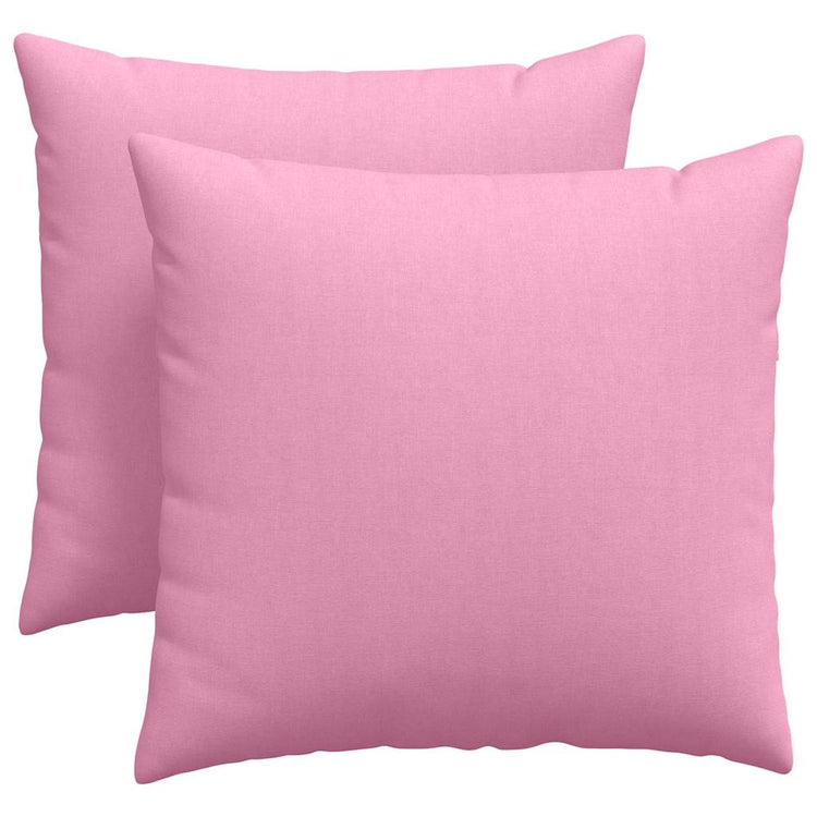 Vidaxl sofa kussens 2 st stof roze 45 x 45 cm