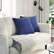 Vidaxl sofa kussens 2 stuks politieblauw 45 x 45 cm cordstof - afbeelding 1