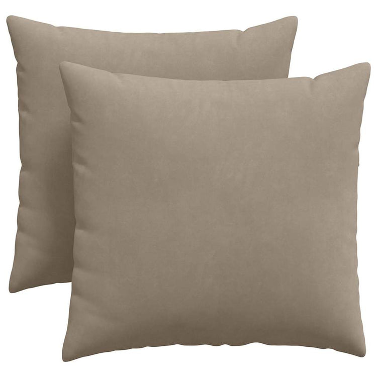 Vidaxl sofa kussens 2 st stof taupe 45 x 45 cm