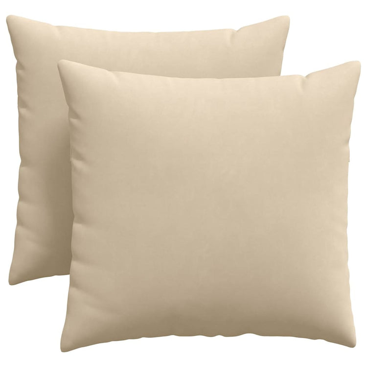 Vidaxl sofa kussens 2 st stof crème 45 x 45 cm