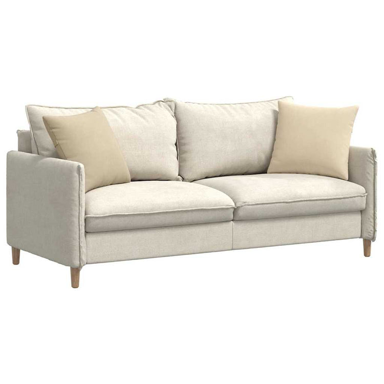 Vidaxl sofa kussens 2 st stof crème 45 x 45 cm
