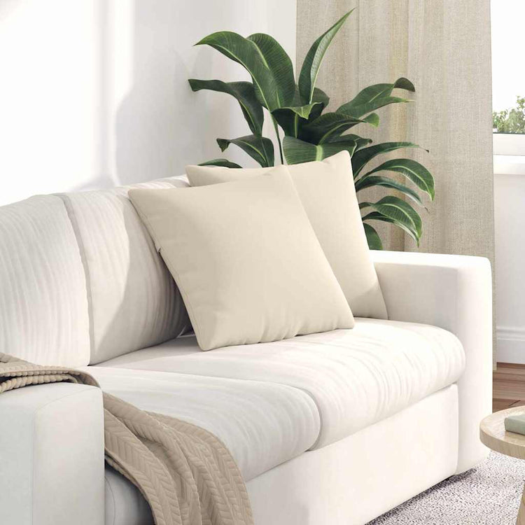 Vidaxl sofa kussens 2 st stof beige 45 x 45 cm