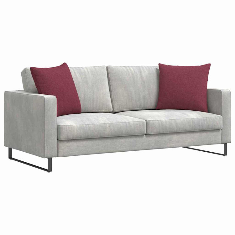 Vidaxl sofa kussens 2 st stof wijnrood 50 x 50 cm