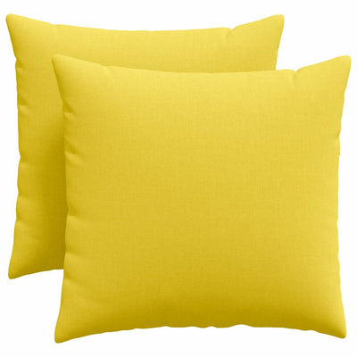 Vidaxl sofa kussens 2 st stof lichtgeel 50 x 50 cm
