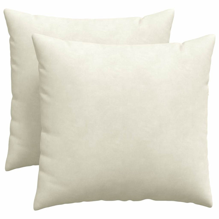 Vidaxl sofa kussens 2 stuks crème 50 x 50 cm cordstof