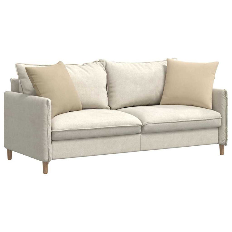 Vidaxl sofa kussens 2 stuks crème 50 x 50 cm stof