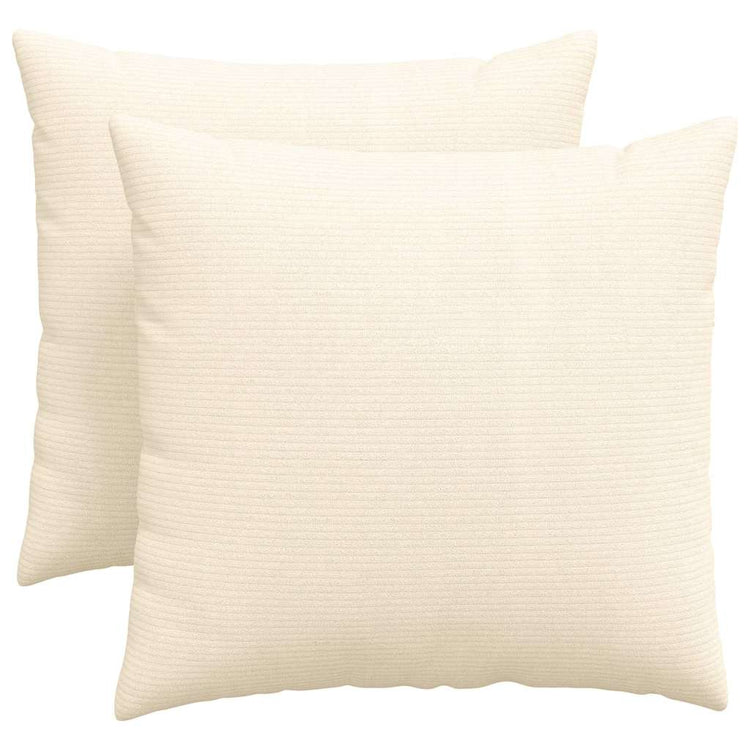 Vidaxl sofa kussens 2 stuks crème 50 x 50 cm cordstof