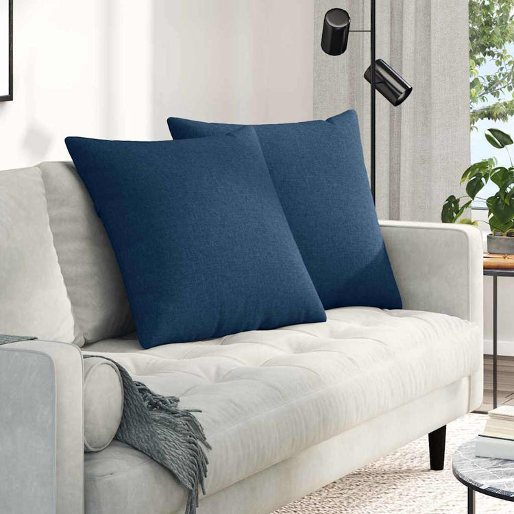 Vidaxl sofa kussens 2 st stof blauw 60 x 60 cm