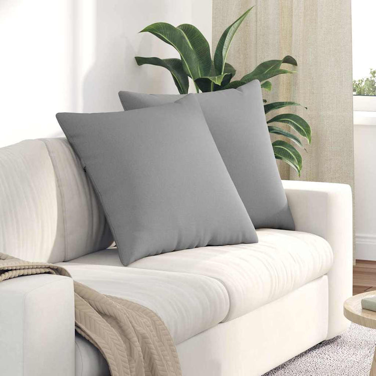Vidaxl sofa kussens 2 st stof wolkengrijs 60 x 60 cm