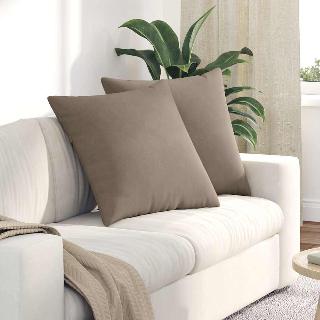 Vidaxl sofa kussens 2 st stof taupe 60 x 60 cm