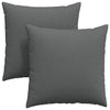 Vidaxl sofa kussens 2 pcs donkergrijs 80 x 80 cm stof