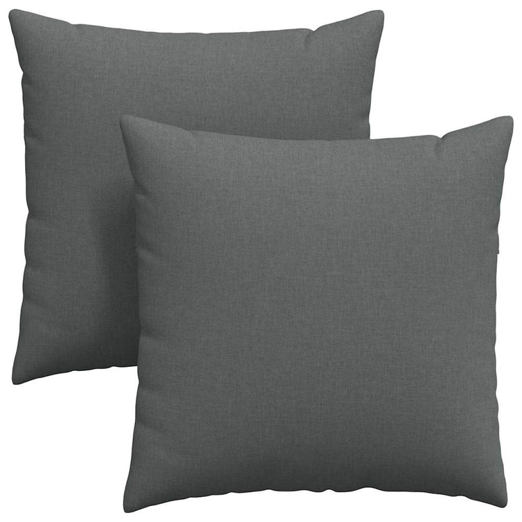 Vidaxl sofa kussens 2 st stof donkergrijs 80 x 80 cm