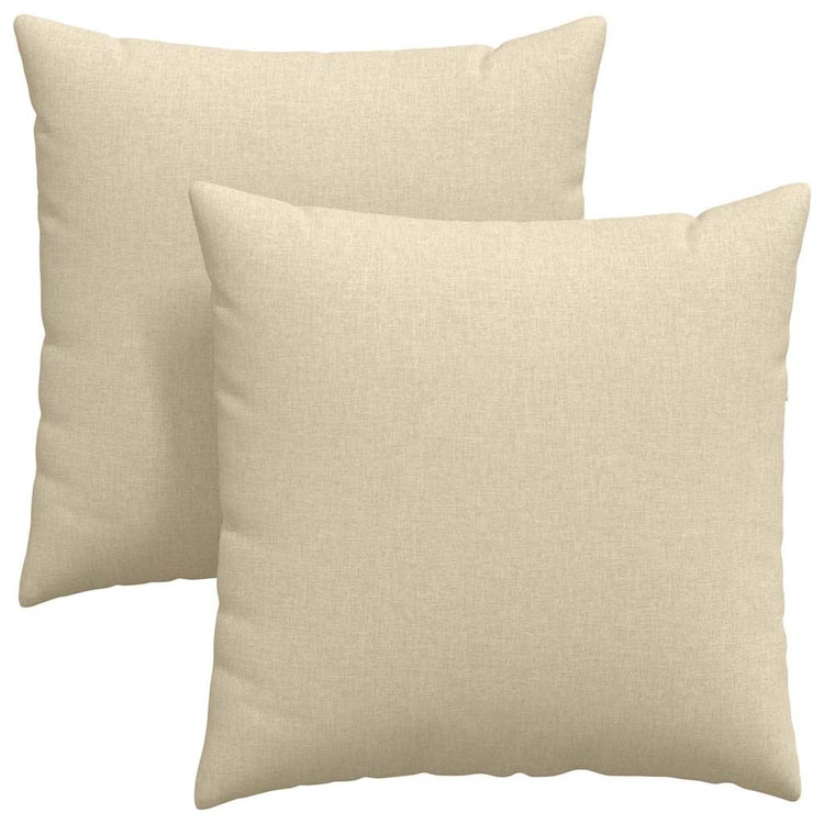 Vidaxl sofa kussens 2 st stof crème 80 x 80 cm