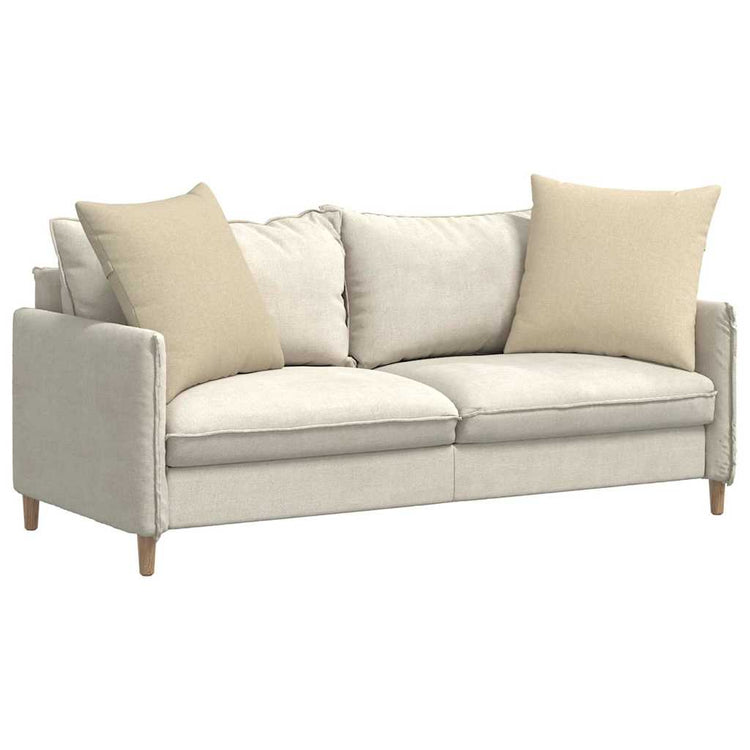 Vidaxl sofa kussens 2 st stof crème 80 x 80 cm