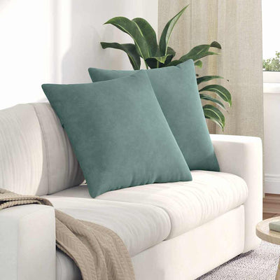 Vidaxl sofa kussens 2 stuks zeegroen 80 x 80 cm cordstof