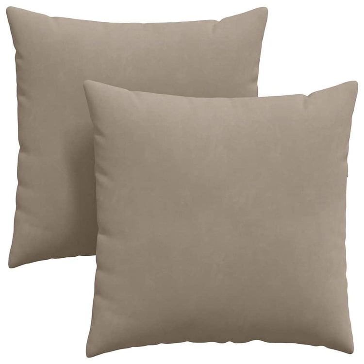 Vidaxl sofa kussens 2 st stof taupe 80 x 80 cm