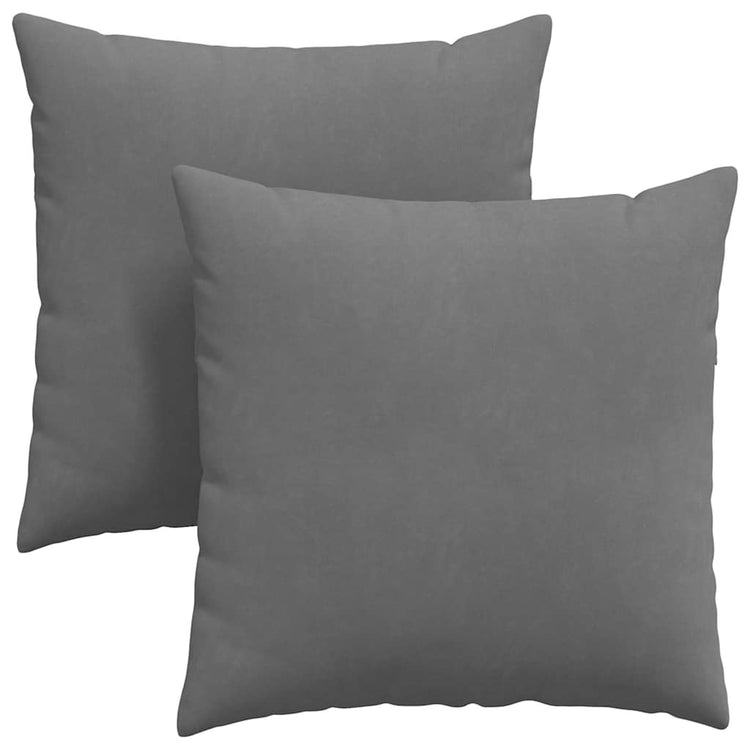Vidaxl sofa kussens 2 st stof donkergrijs 80 x 80 cm