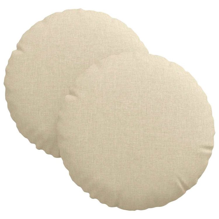 Vidaxl zitkussens 2 pcs crème ø30 x 13 cm stof