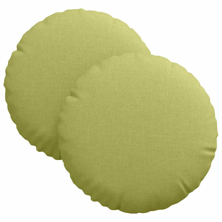 Vidaxl zitkussens 2 st stof lichtgroen ø30 x 13 cm