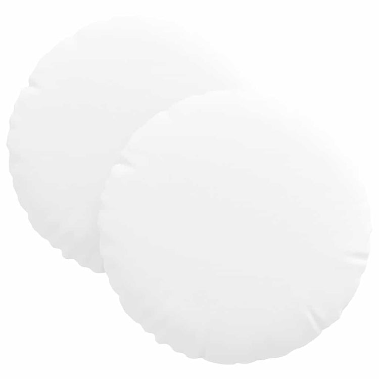 Vidaxl zitkussens 2 st stof wit ø30 x 13 cm