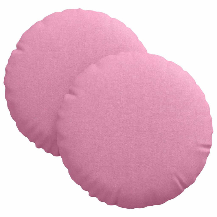 Vidaxl zitkussens 2 st stof roze ø30 x 13 cm