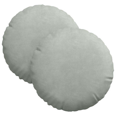 Vidaxl zitkussens 2 st fluweel lichtgrijs ø30 x 13 cm