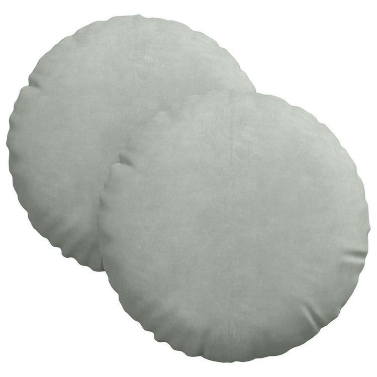 Vidaxl zitkussens 2 st fluweel lichtgrijs ø30 x 13 cm