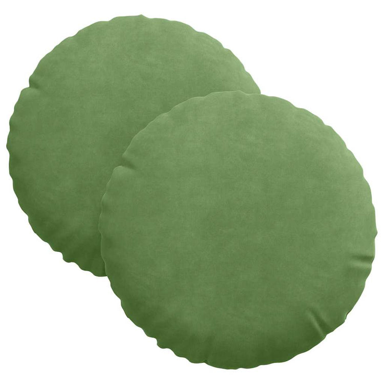 Vidaxl zitkussens 2 st fluweel lichtgroen ø30 x 13 cm