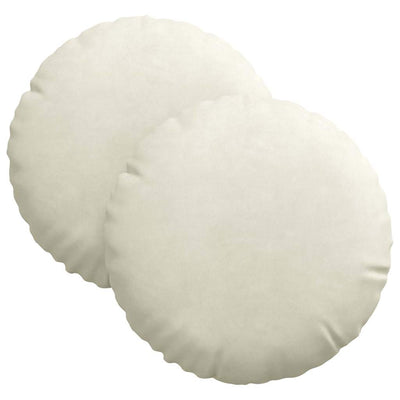 Vidaxl zitkussens 2 st fluweel crème ø30 x 13 cm