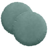 Vidaxl zitkussens 2 stuks zeegroen ø 40 x 13 cm fluweel