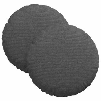 Vidaxl zitkussens 2 st katoen stof donkergrijs ø30 x 13 cm