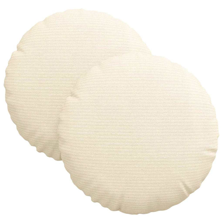Vidaxl zitkussens 2 st katoen stof crème ø30 x 13 cm