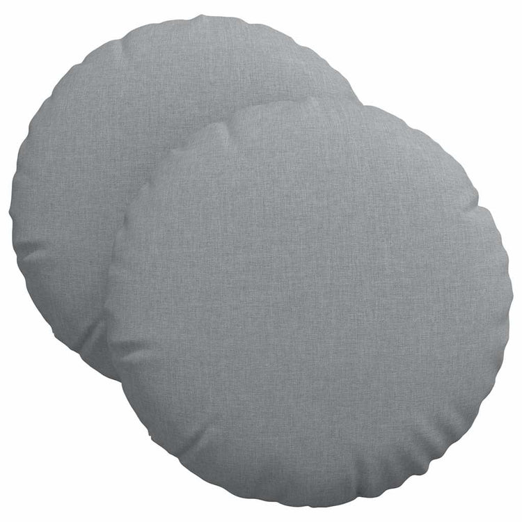 Vidaxl zitkussens 2 st stof lichtgrijs ø40 x 13 cm